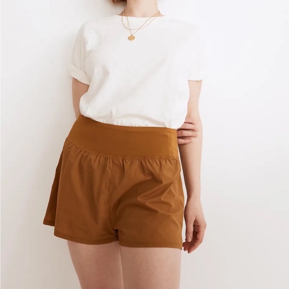Madewell MWL Antique Gold Running Shorts 4X NWT